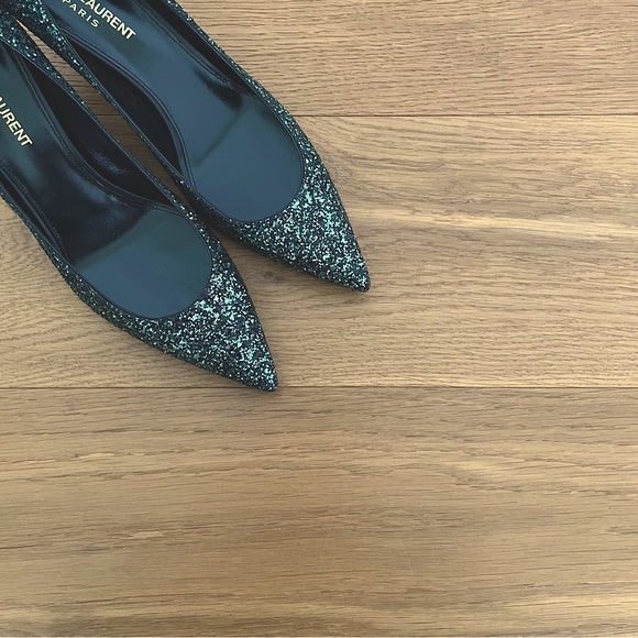 SAINT LAURENT Charlotte Glitter Pumps, 39 - Picture 5 of 10